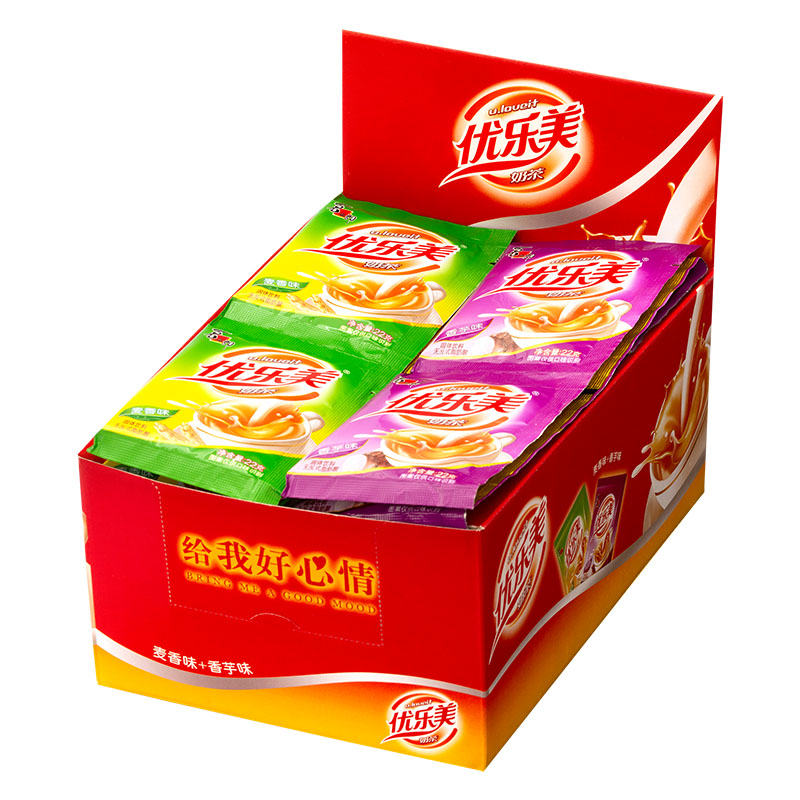 喜之郎优乐美奶茶粉袋装22g草莓味香芋味麦香原味巧克力速溶冲饮