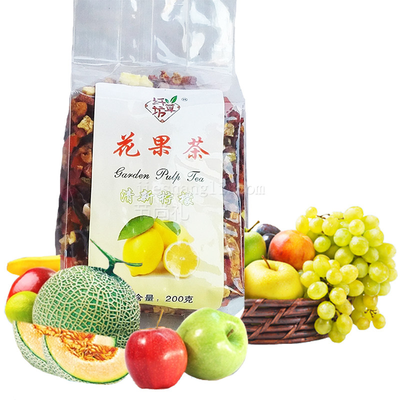 纤草坊花果茶500g 水果茶果粒茶玫瑰茄洛神花茶怡爽组合茶包邮