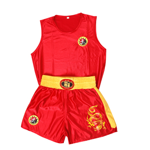 儿童散打训练服男龙服武术背心训练服少儿搏击拳击短裤专业武术服