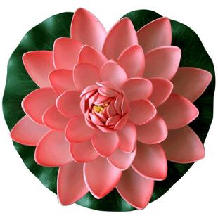 水面造景池塘漂浮水池鱼缸装饰仿真荷花荷叶莲花摆件假睡莲塑料花