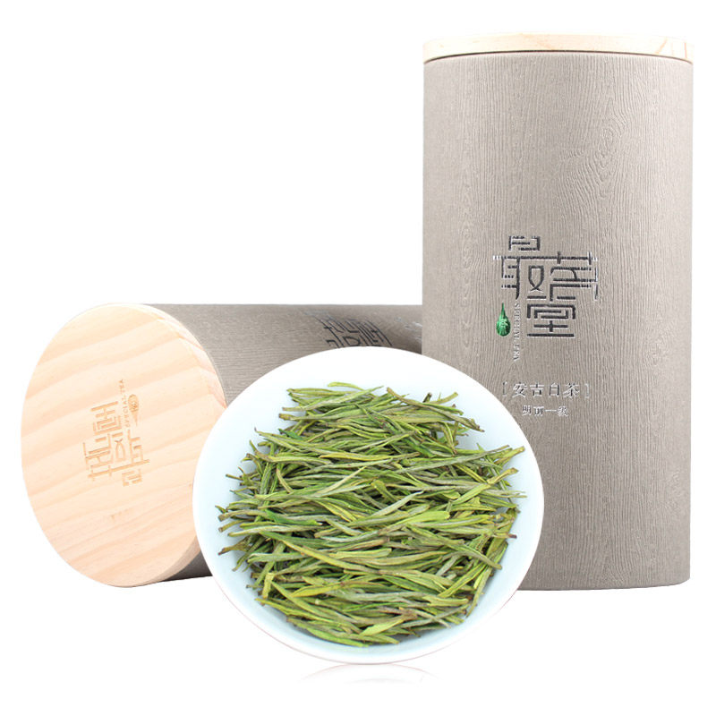 最茗堂安吉白茶2023年新茶正宗明前一级白茶250g罐装生态绿茶茶叶_虎窝淘