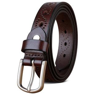 皮带女2025新款配牛仔裤百搭夏季时尚腰带镂空女款真皮复古民族风