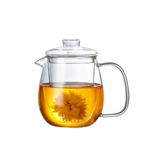 包邮加厚玻璃竹节杯三件杯耐热花茶杯高鹏玻璃杯带盖过滤泡茶杯