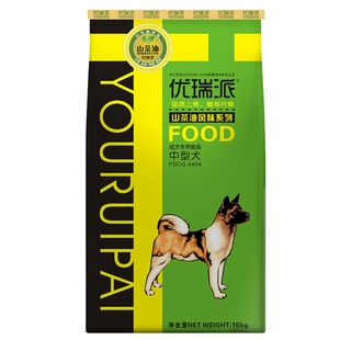 优瑞派狗粮中型成犬专用粮哈士奇柴犬萨摩耶边牧松狮10kg20斤