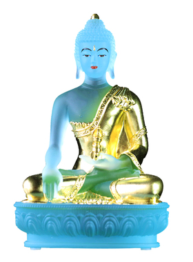 琉璃彩绘居家客厅供奉不动尊