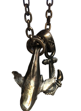 造物星球国潮原创项链船锚真金