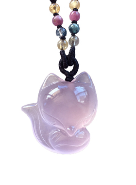 星光锁骨链招桃花水晶狐狸吊坠