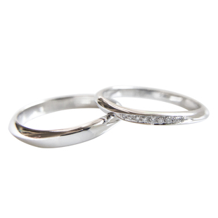 『cm』Ribbon结婚对戒 情侣戒指18K金镶天然钻石 个性设计定制