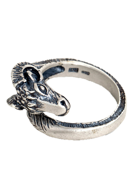 撒旦崇拜复古哥特羊头戒指