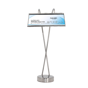 加厚不锈钢台号牌菜牌插卡架指示牌架自助餐酒店支架号码夹桌号牌