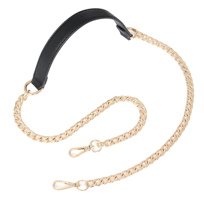 黑色可拆卸链子斜挎减压真皮包