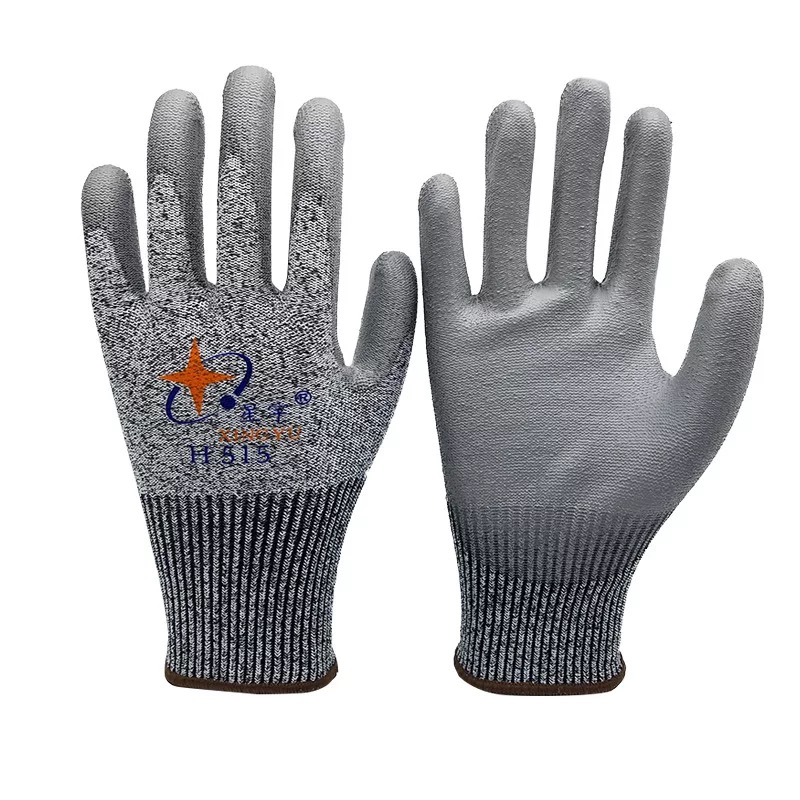 包邮星宇h515防切割5级手套 高强聚乙烯纤维浸PU特种防割劳保手套