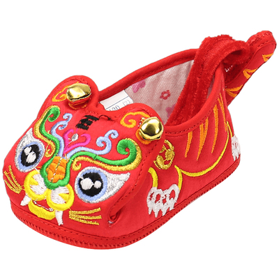 可爱内联升学步鞋虎头鞋传统满月