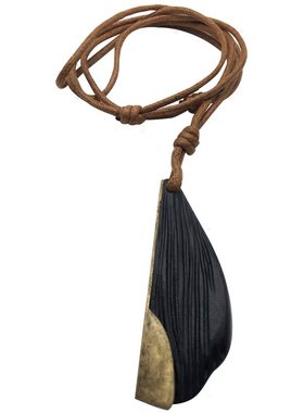 味道项链黑檀木风百搭棉麻文艺