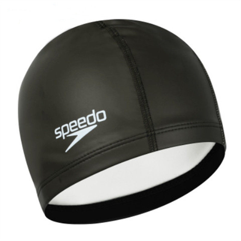 Speedo双层舒适不勒头装备泳帽