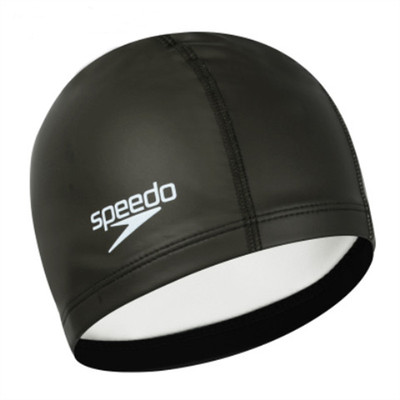 Speedo双层舒适不勒头装备泳帽