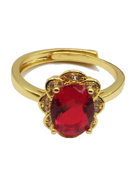 黄铜镀金锆石戒指沙金久不掉色