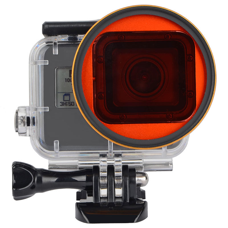 适用GoPro7/6/5防水壳潜水保护壳深潜红色潜水滤镜7black盒罩配件