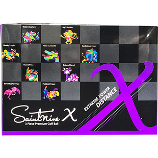 Saintnine X高尔夫三层球 远距离球 下场练习球 可印LOGO彩球正品
