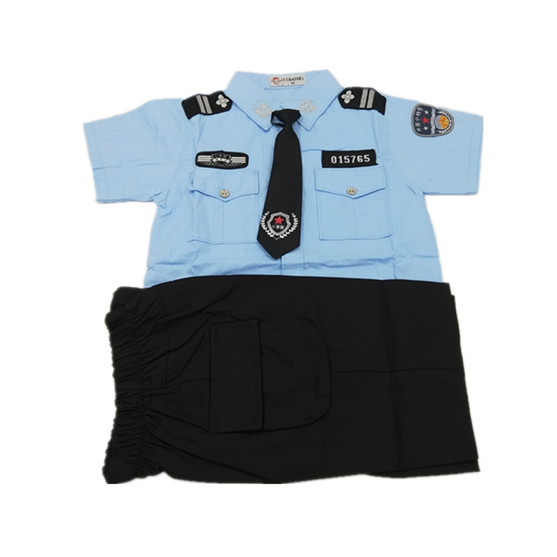 儿童警察服装男外套衬衫长袖黑猫警长衣服女小交警制服演出服套装