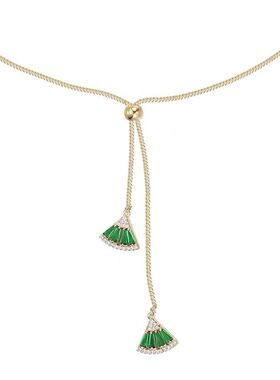 朵朵小众扇形高级感可调节锁骨链