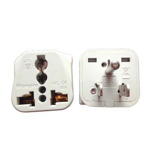 稳不落开关插座转接头中曰美标插脚万用转换器插座不带线插头WA-5