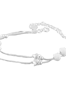 刻字手链足银韩版未镶嵌