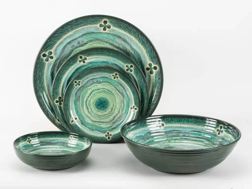 Oem Light Weight Food Safe Custom Ceramic Porcelain Like Clover