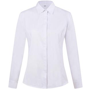 加肥大码工作服白衬衫女长袖职业正装宽松200斤胖mm蓝色短袖衬衣