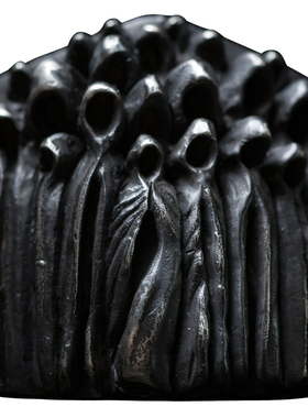 原创手工银饰骷髅戒指朋克