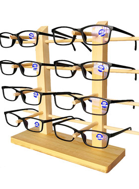 实木眼镜展示架眼镜店收纳架陈列装饰道具太阳镜墨镜支架眼镜架子