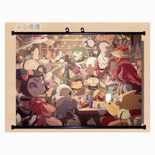 Undertale传说之下Frisk Toriel Sans Undyne挂画海报卷轴壁画2