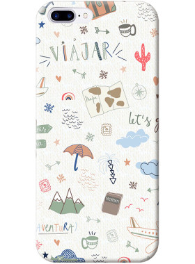 iphone插画平铺物体可爱风手机壳