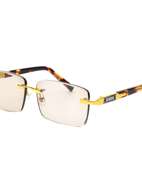 墨镜天然水晶无框切边清凉太阳镜