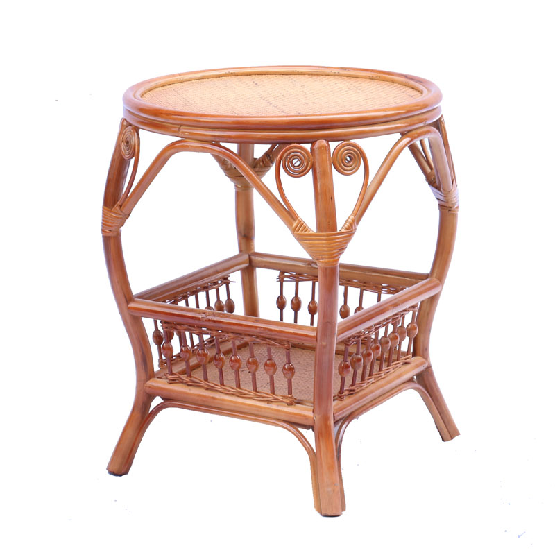 天然藤茶几圆形小圆直径50cm60cm