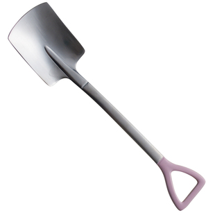 iNS桃粉少女心304不锈钢铁楸铲平头勺西瓜勺尖头铲勺甜品调羹