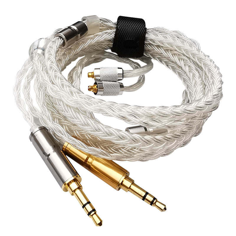 新款16股纯银定制线材846/535MMCX耳机换线A2DC/0.78针平衡升级线