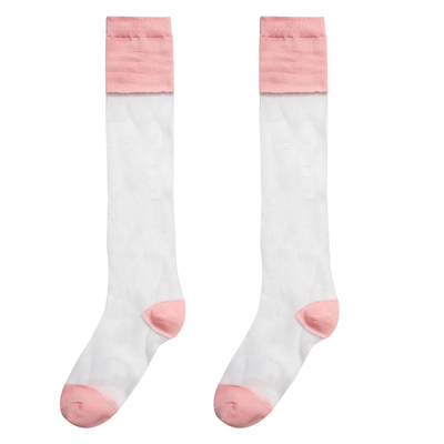 ins潮风半透明及膝水晶中筒袜