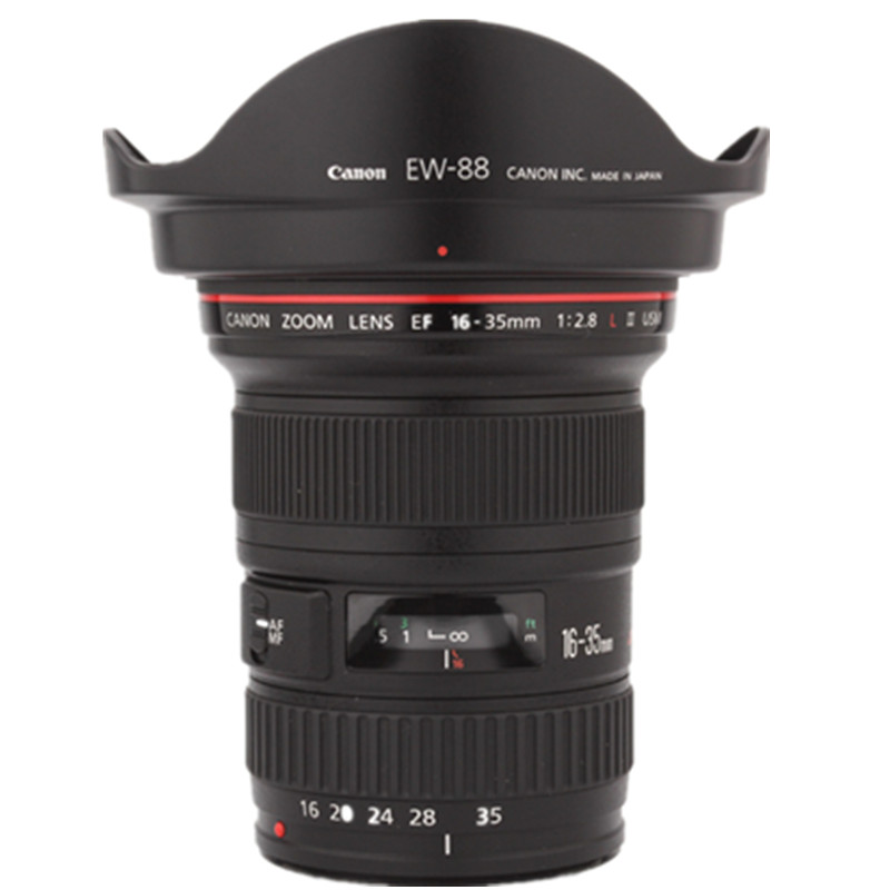适用于佳能EW-88遮光罩 16-35 2.8L II 二代镜头内植绒卡口遮阳罩