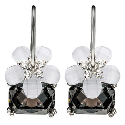 高级感花朵花朵新款潮耳坠大气