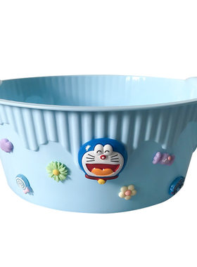 hellokitty可爱洗脸盆成人婴儿加厚塑料盆子条纹双耳洗菜洗衣水盆