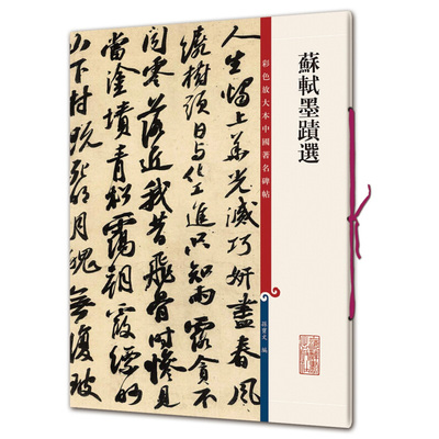 正版 苏轼墨迹选 高清彩色放大本中国著名碑帖 孙宝文繁体旁注行书毛笔书法字帖书籍 苏东坡草书归去来兮辞渡海帖 上海辞书出版社