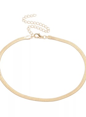 欧美银色项圈短款饰品刀片链