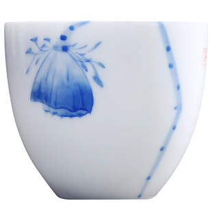 高档手绘青花瓷茶杯功夫茶杯陶瓷品茗杯小茶杯主人杯闻香杯