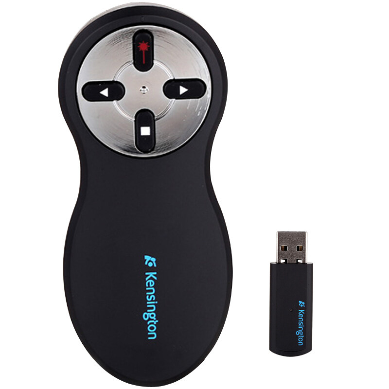 美国Kensington肯辛通专业PPT翻页笔无线演示器20米遥控教鞭33374