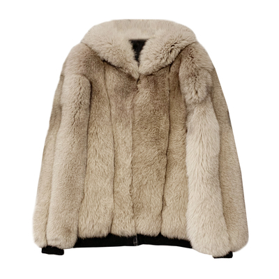 由派头原创设计皮草短款连帽毛真