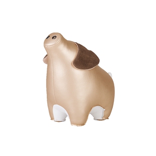 新品台湾Zuny限量银色狐狸手工皮革家居摆件桌面装饰纸镇书挡