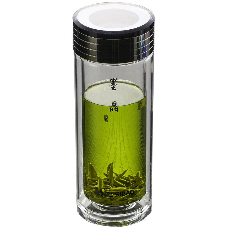 思宝玻璃杯晶莹剔透带隐形滤网
