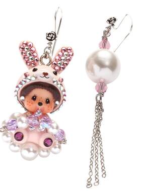 日韩风仿珍珠流苏长款耳饰品