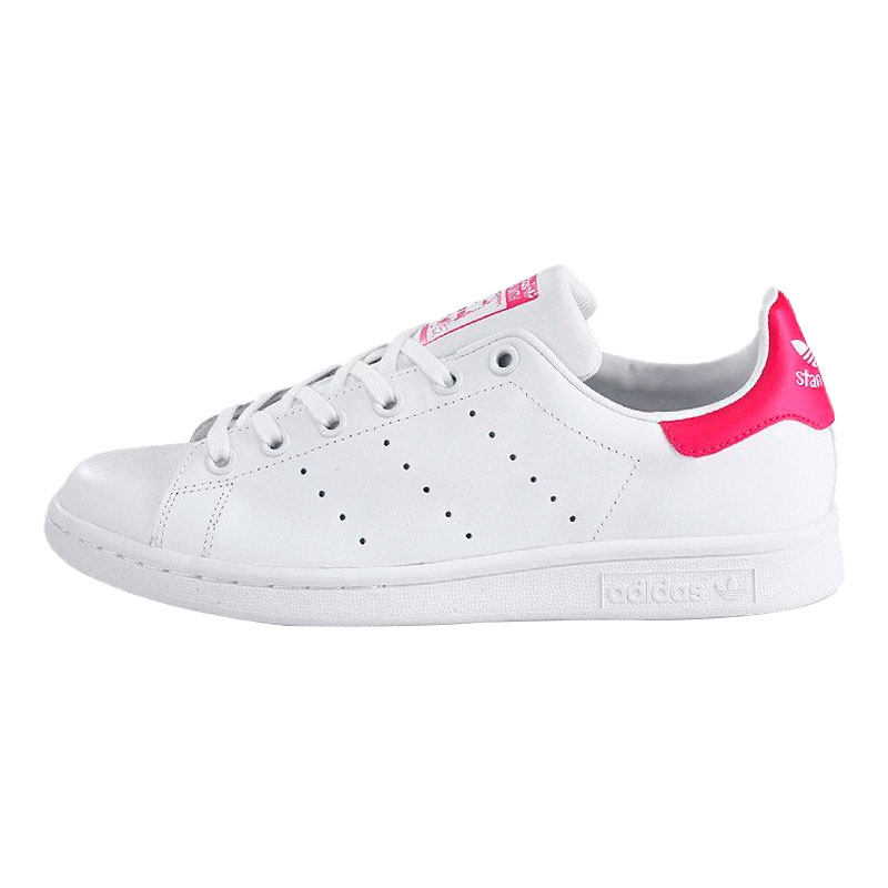 Adidas三叶草玫红史密斯女子板鞋